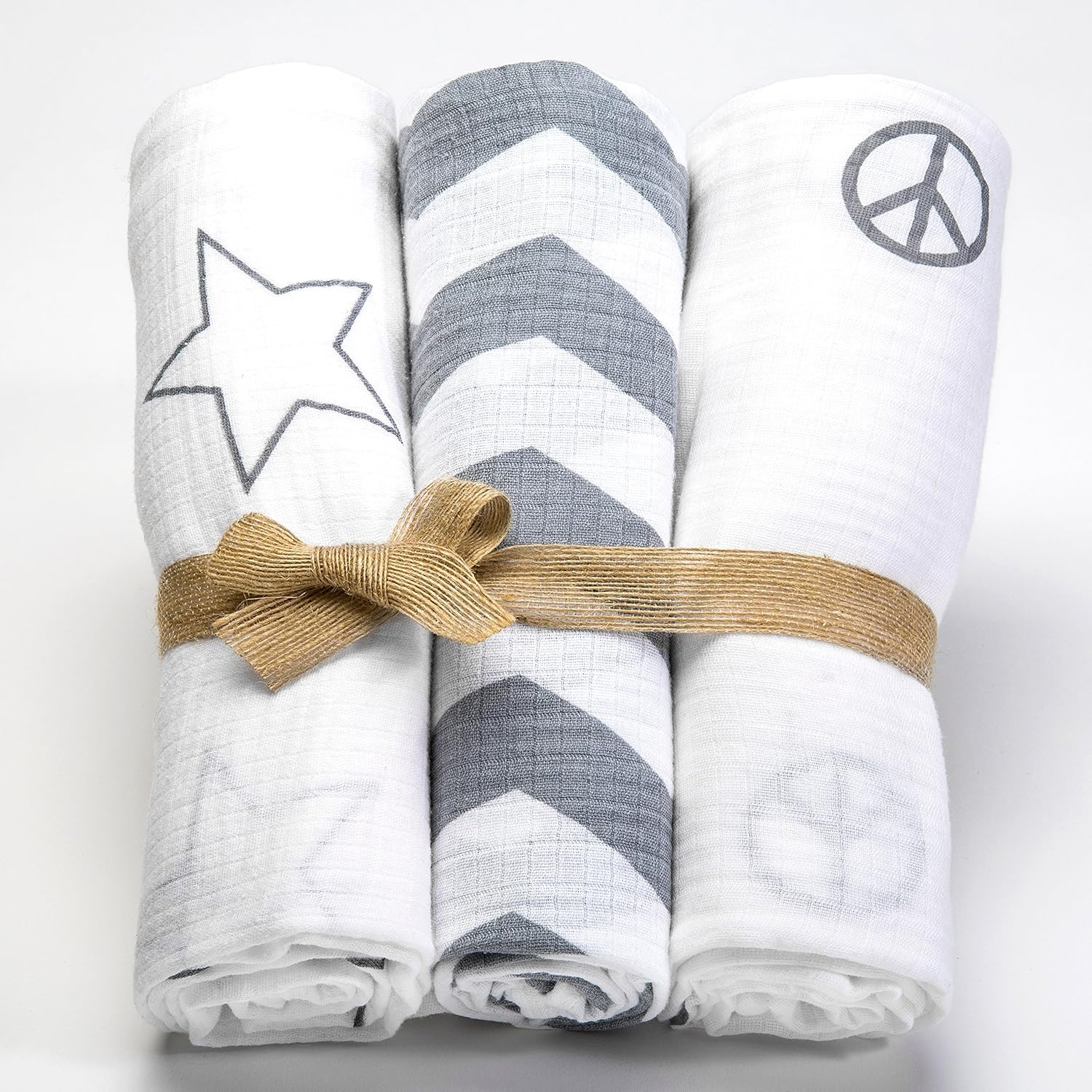 Baby Soft Swaddle Blanket Organic Cotton Muslin 3 Pack