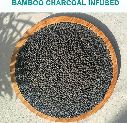 Miniatura 4 de Paquete de 2 esponjas exfoliantes de fibra de carbón, luffa luffa, cepillo de baño en un palo, mango largo con radián es ergonómico para hombres y