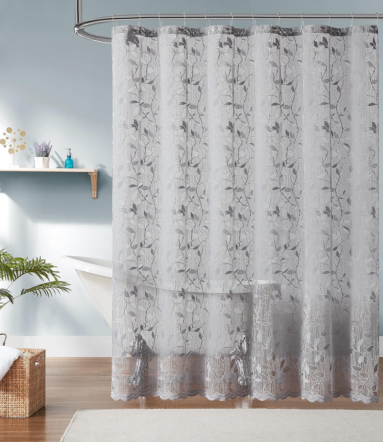 DecoSource Ivory Lace Shower Curtain Luxury Shower