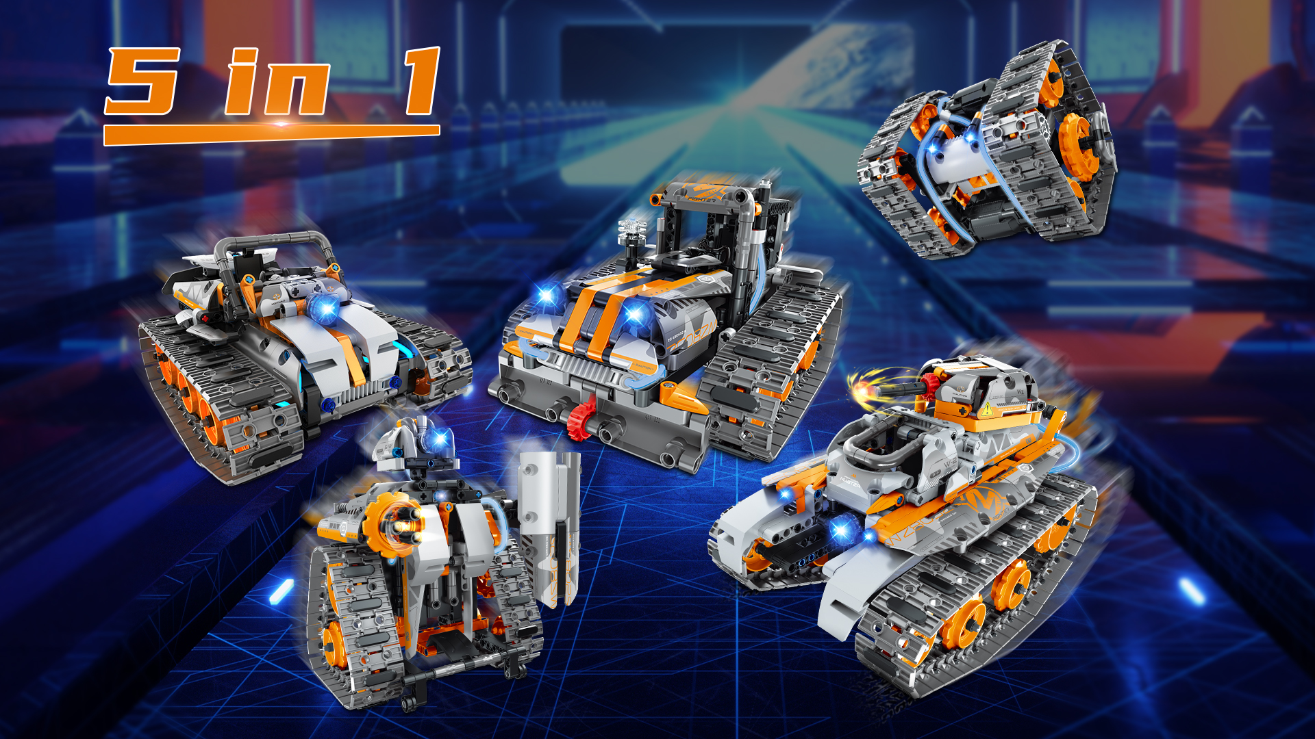 Amazon.com: MOJINO 5 in 1 STEM Building Set with LED Light, APP