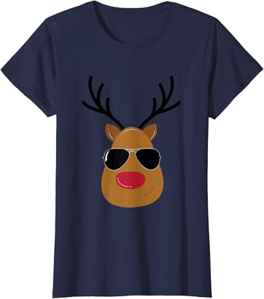 Amazon トナカイ レッド 鼻 アビエイター サングラス クリスマス Tシャツ Tシャツ カットソー 通販 Amazon トナカイ レッド 鼻 アビエイター サングラス クリスマス Tシャツ Tシャツ カットソー 通販