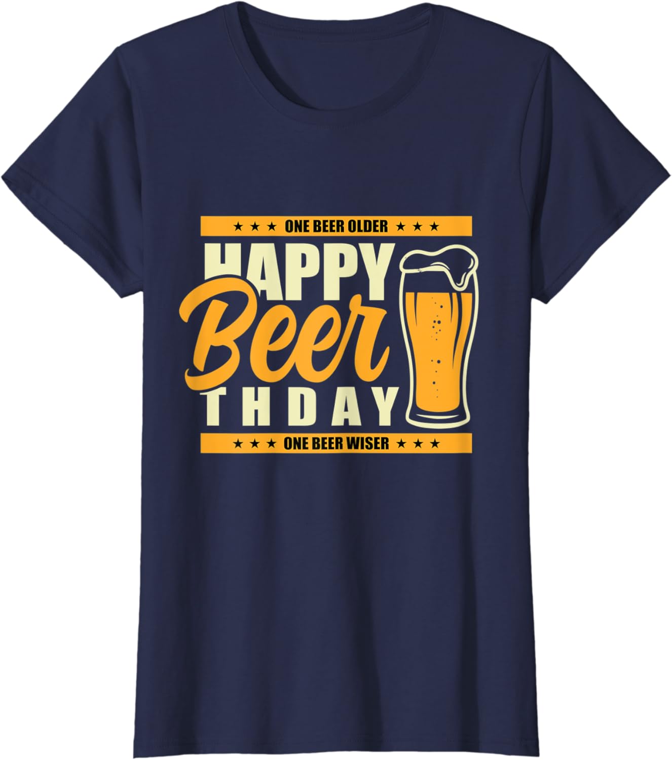Happy Beer-thday Funny Birthday Beer Pun T-Shirt