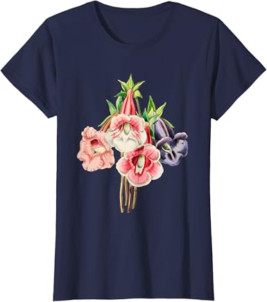 Amazon 美しいグロキシニアの花のイラストブルーム植物愛好家 Tシャツ Tシャツ カットソー 通販