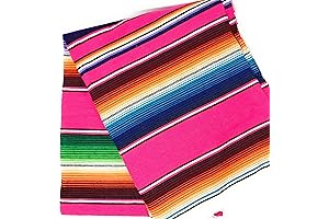 Authentic Mexican Serape Blanket: A Warm Embrace in Vibrant Pink
