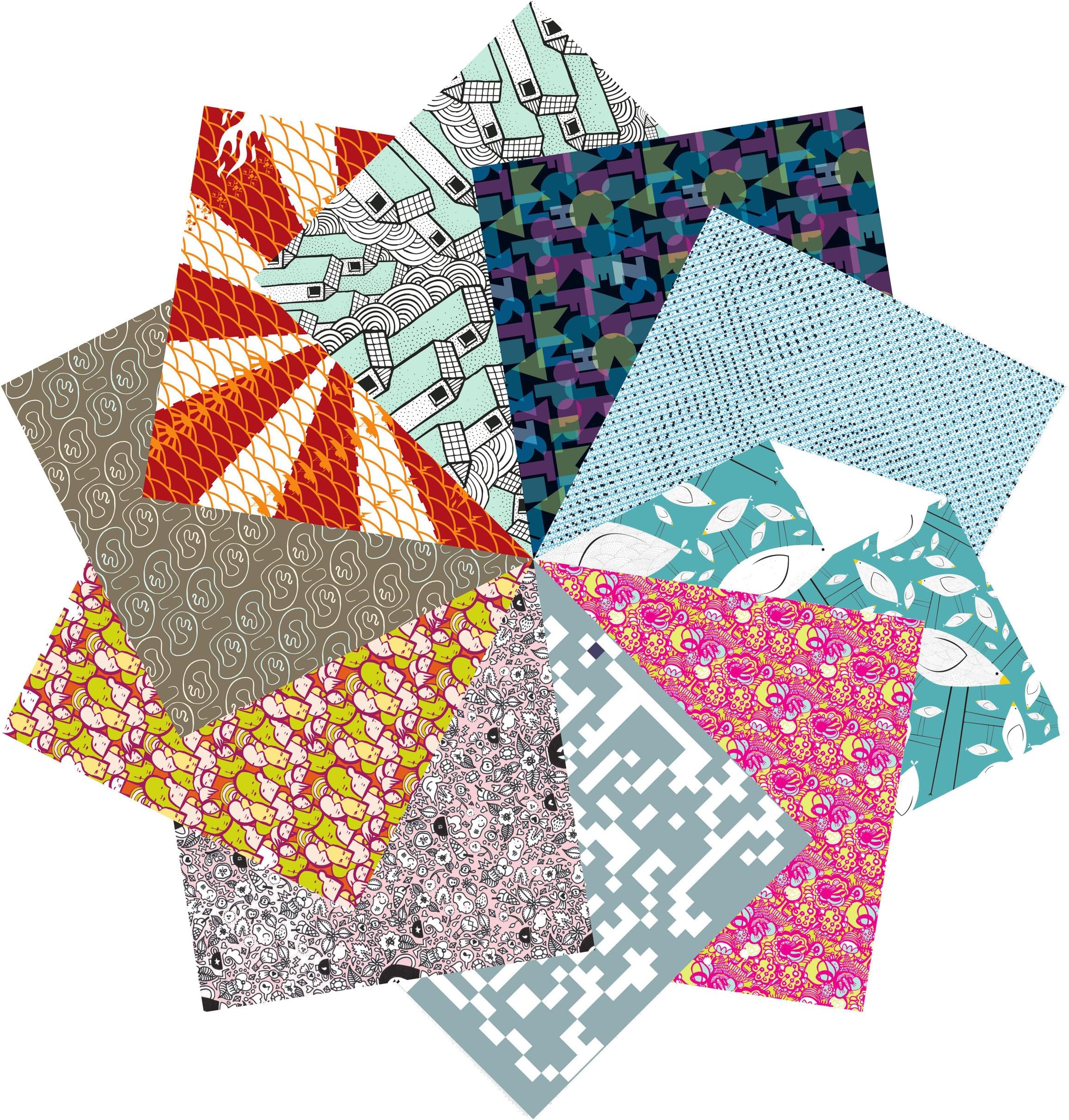 Origami Paper Gift Set | 100 Sheets, 15cm Square | Designer Patterns Collection Two