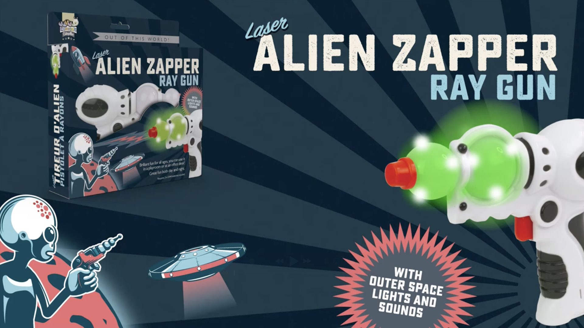Alien Repellent Ray Gun Toyology: Monsters Versus Aliens Ray Gun