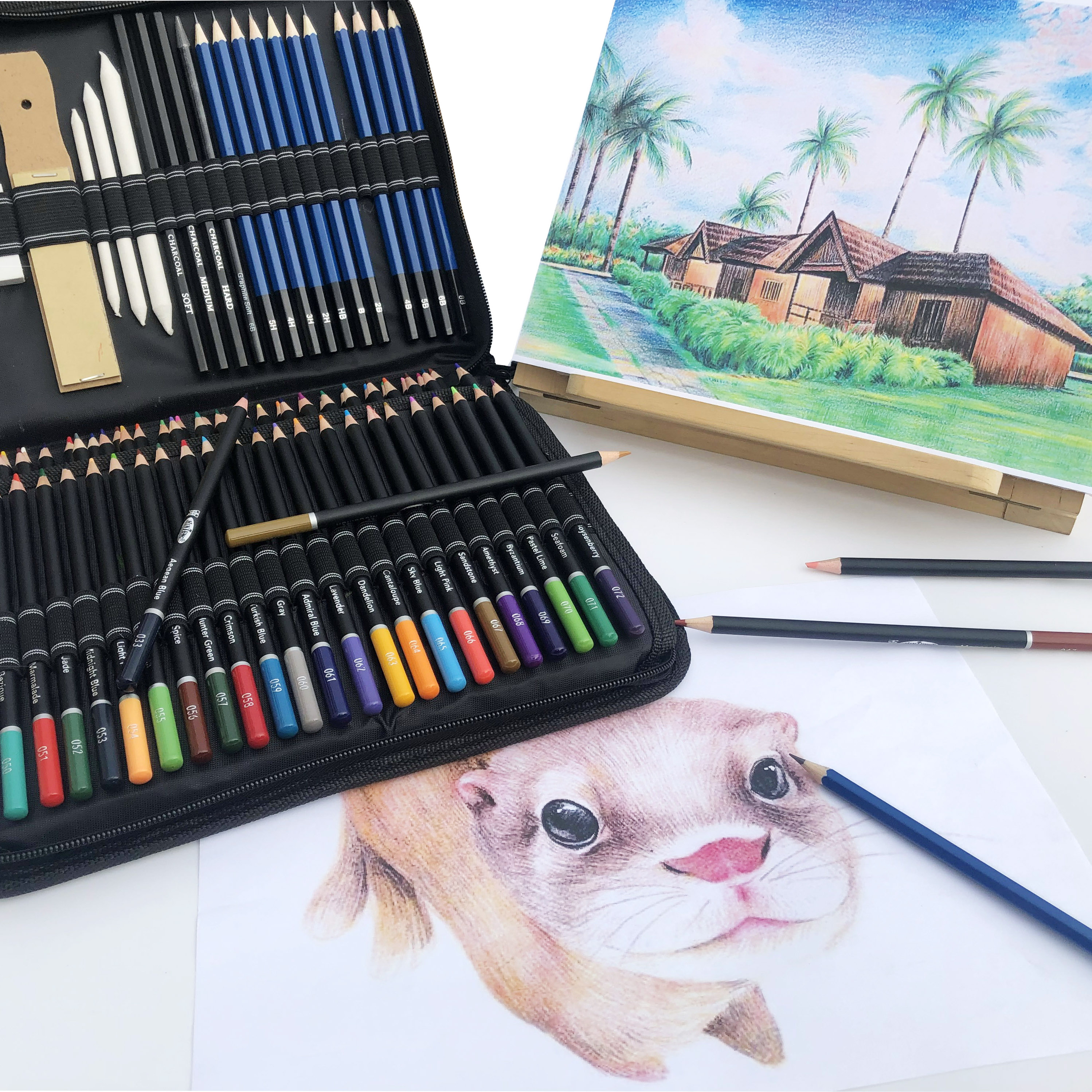 Amazon.com: Rapify 96pcs Art Set - Colored Drawing Pencils