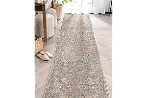 Well Woven Asha Collection Beige & Blue 3x10 Runner Rug