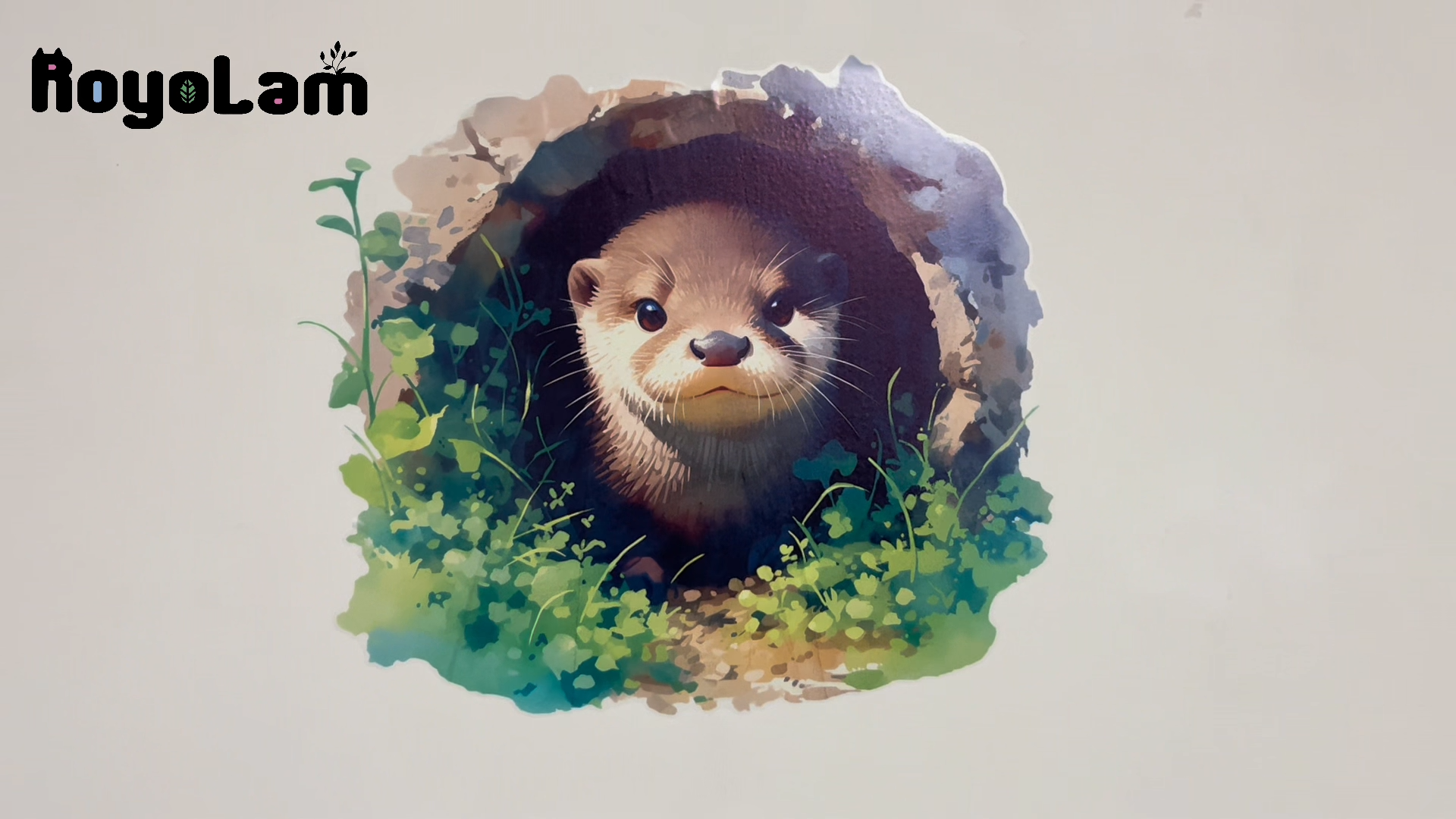 Vinilo decorativo de nutria en pared, removible e impermeable miniatura 7