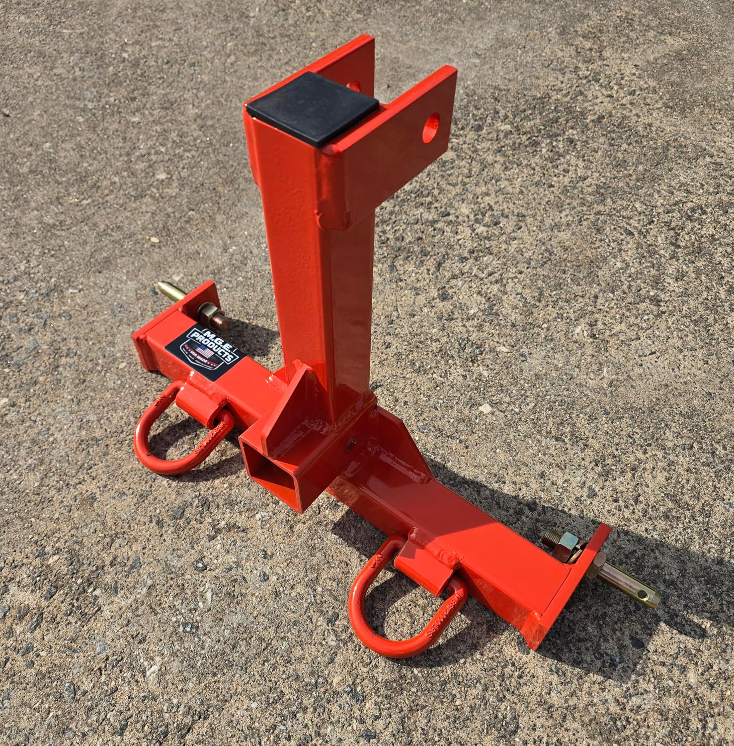 Custom CAT 0 Farm Tractor Skid 3 Point Hitch Drawbar Receiver Hitch - Orange