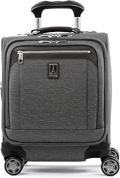 Travelpro Platinum Elite Underseat Spinner Tote Bag with USB Port, Vintage Grey, 16", Platinum Elite Underseat Spinner Tote Bag with USB Port