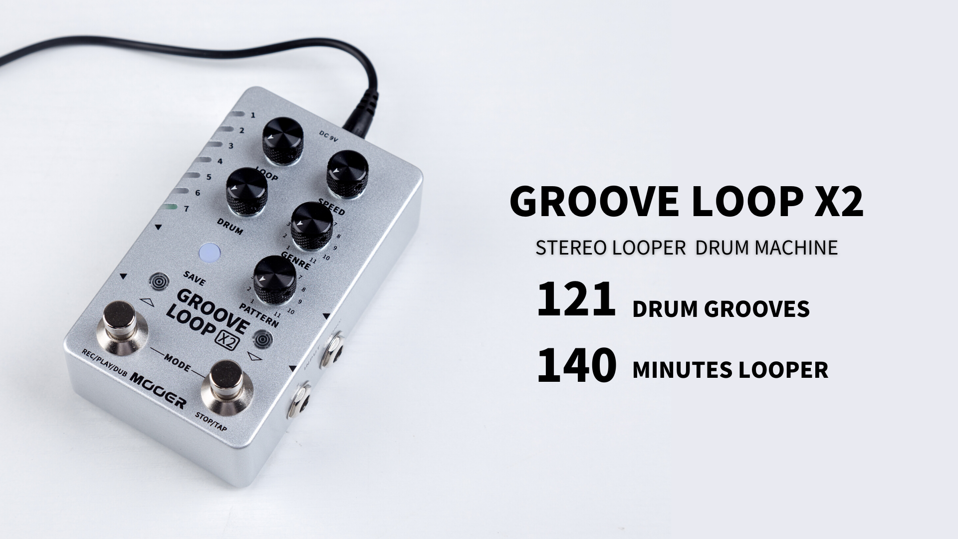 Amazon.com: MOOER Groove Looper Pedal Drum Machine Stereo Guitar
