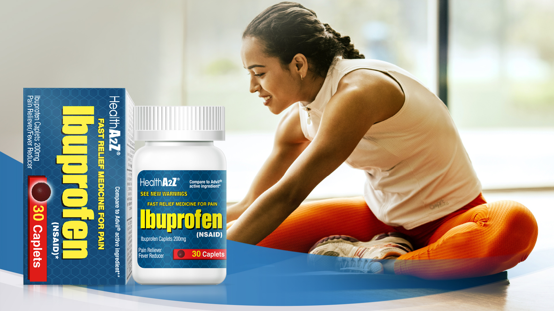 Amazon.com: HealthA2Z® Ibuprofen Caplets 200mg | Pain Reliever