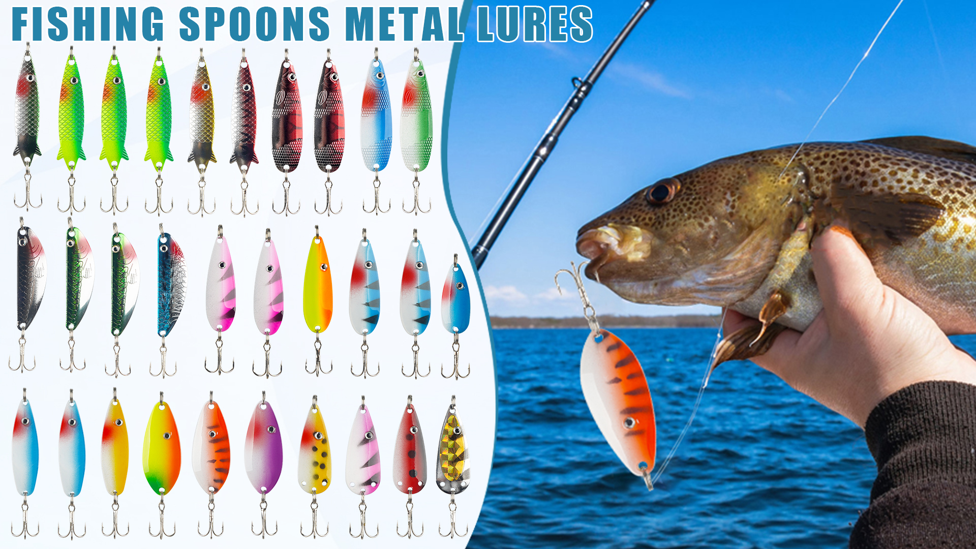 Fishing Spoons Lures Kit, 30pcs Hard Metal Colorful Fishing Spinner Baits Trout Lures Casting Trolling Trout Spoon Lures with Treble Hooks for Bass Salmon Walleye Pike, Spoons - Amazon Canada Fishing Spoons Lures Kit, 30pcs Hard Metal Colorful Fishing Spinner Baits Trout Lures Casting Trolling Trout Spoon Lures with Treble Hooks for Bass Salmon Walleye Pike, Spoons - Amazon Canada