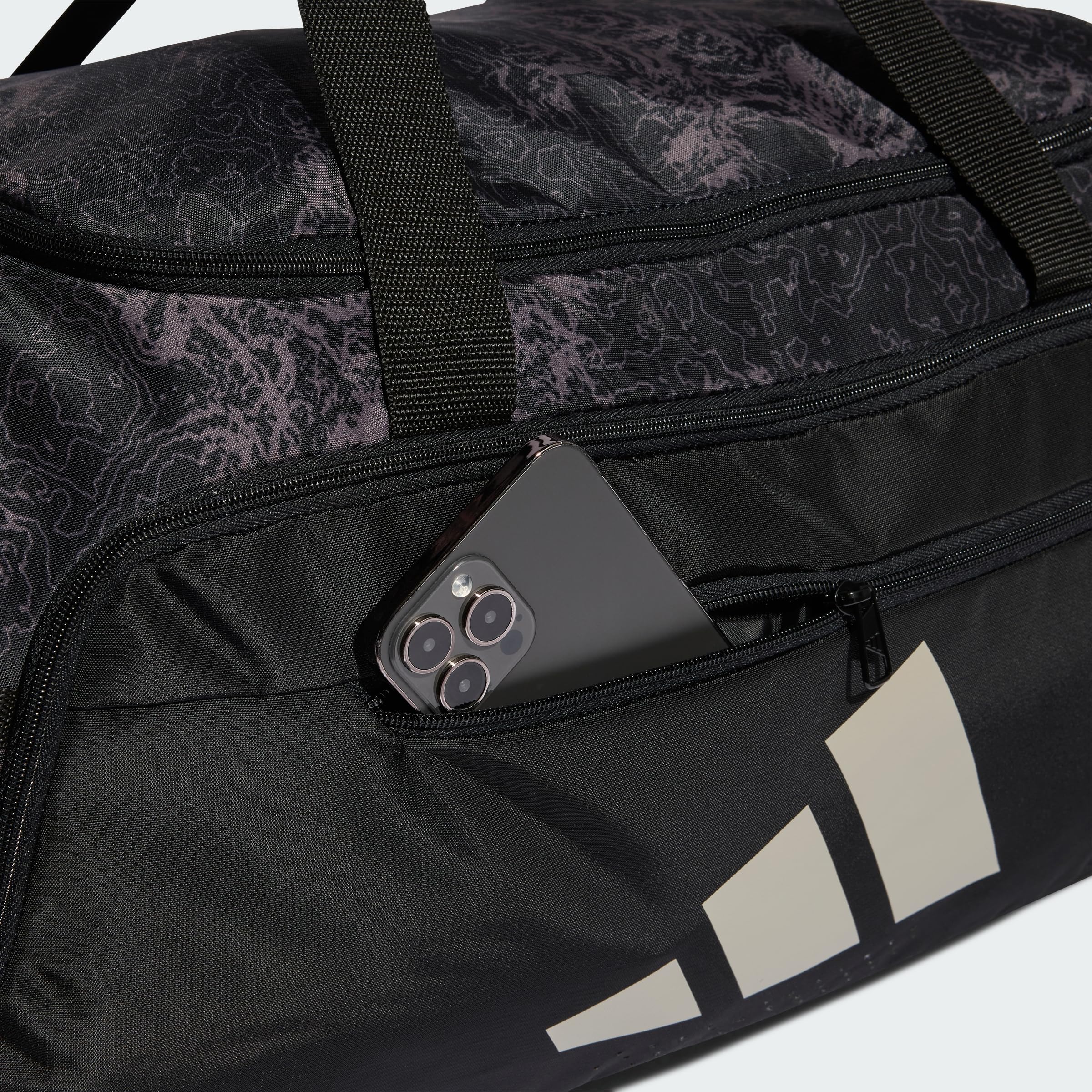 adidas Mixte TRAINING DEFENDER GRAPHIC DUFFLE BAG MEDIUM, black/wonder alumina, One size