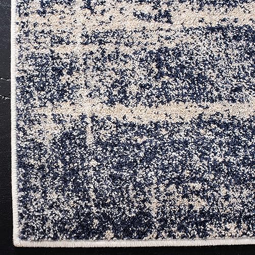 Miniatura 5 de SAFAVIEH Adirondack Collection - Alfombra de área de 5 pies 1 pulgada x 7 pies 6 pulgadas, color dorado y azul marino, diseño abstracto moderno, no