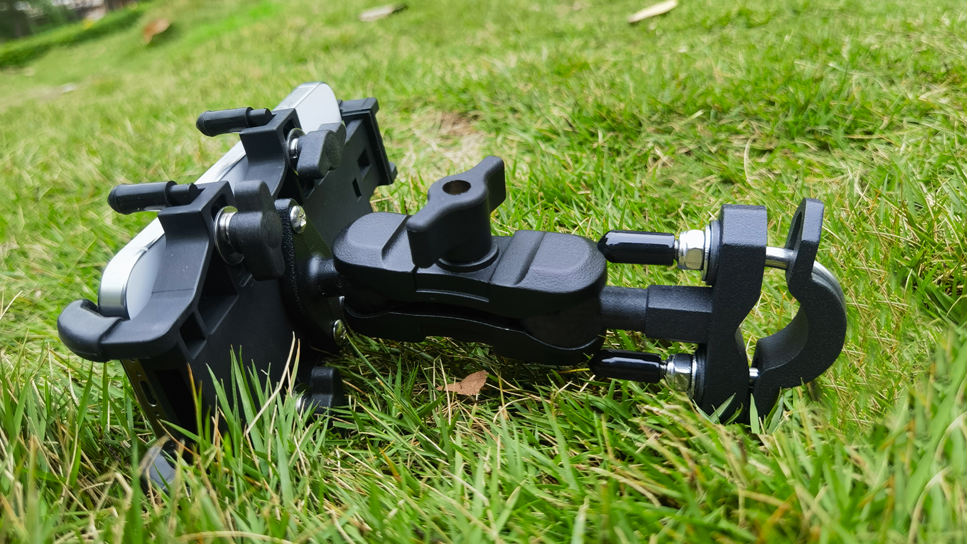 Motorcycle Phone Holder Shock Absorber Handlebar/Rearview Mirror Holder - View #9