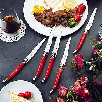 Laguiole By FlyingColors ステーキナイフセット Amazon.com: Laguiole By FlyingColors Steak Knife Set