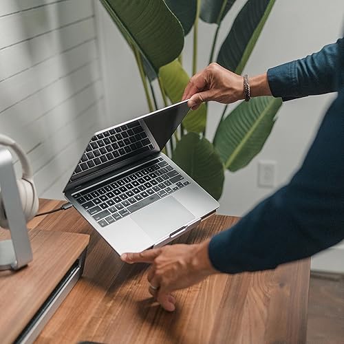 Miniatura 2 de HumanCentric Elevador de computadora portátil para escritorio en madera de arce y base de aluminio gris espacial, compatible con MacBook y otras