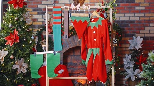 Amazon.com: Haysandy 6 Pcs Elf Christmas Costume Set  display picture 1