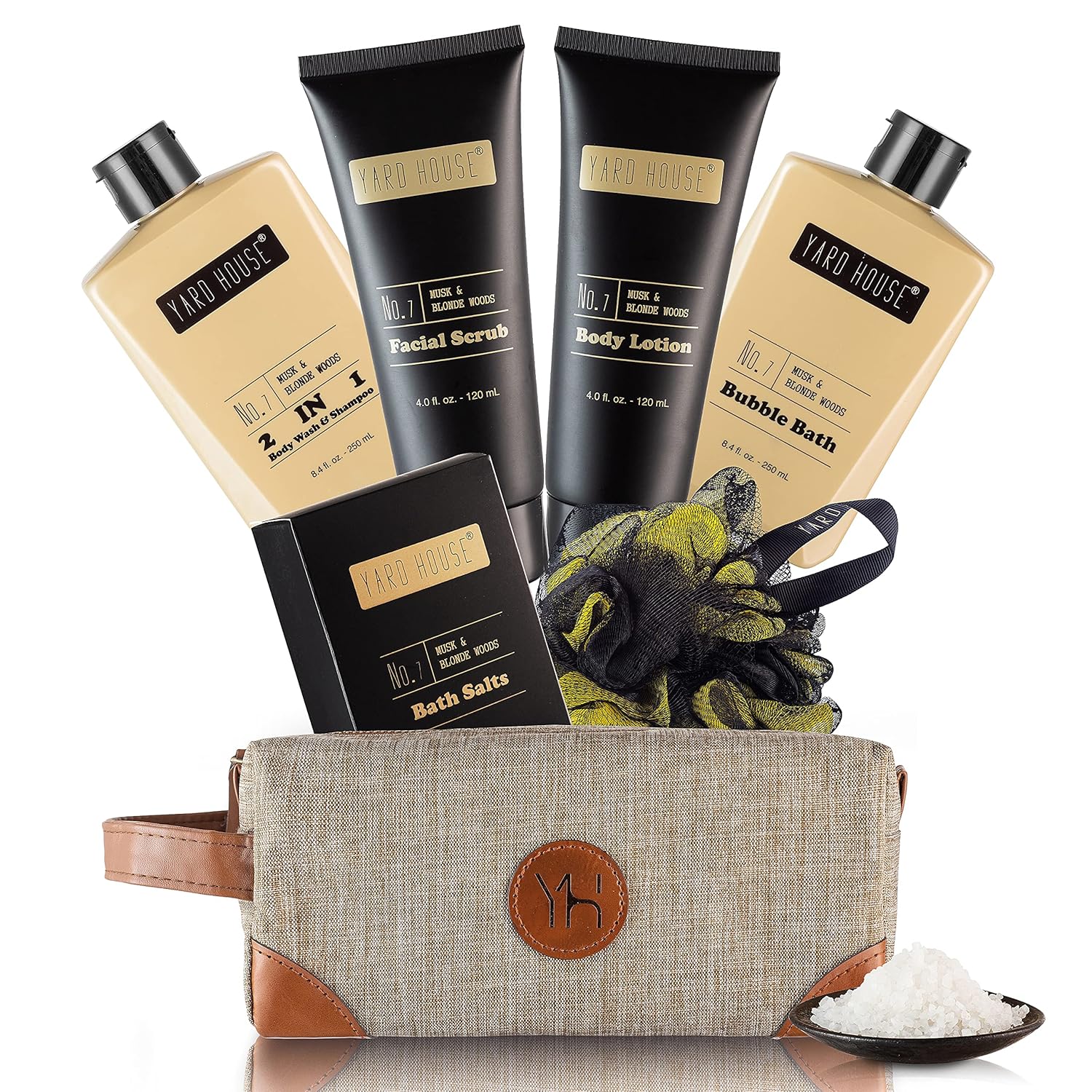 Mens Bath and Body Gift Set – Musk and Blonde Woods – Luxury Christmas, Birthday, Fathers Day Gifts From Daughter, Wife, Son For Dad, Husband – Relaxing Spa Kit for Him in Toiletry Bag Mens Bath and Body Gift Set – Musk and Blonde Woods – Luxury Christmas, Birthday, Fathers Day Gifts From Daughter, Wife, Son For Dad, Husband – Relaxing Spa Kit for Him in Toiletry Bag