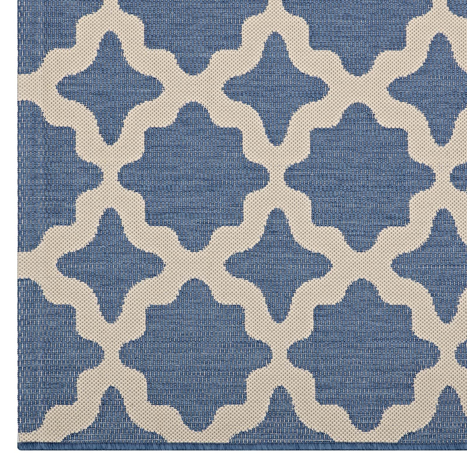 Modway Area Rug Blue and Beige R-1139C-58