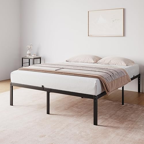 IDEALHOUSE Full Bed Frame with Storage 14 Inch Metal Platform Bed Frame with Steel Slat Support No Box Spring Needed,Mattress Foundation,Easy to Assemble…
