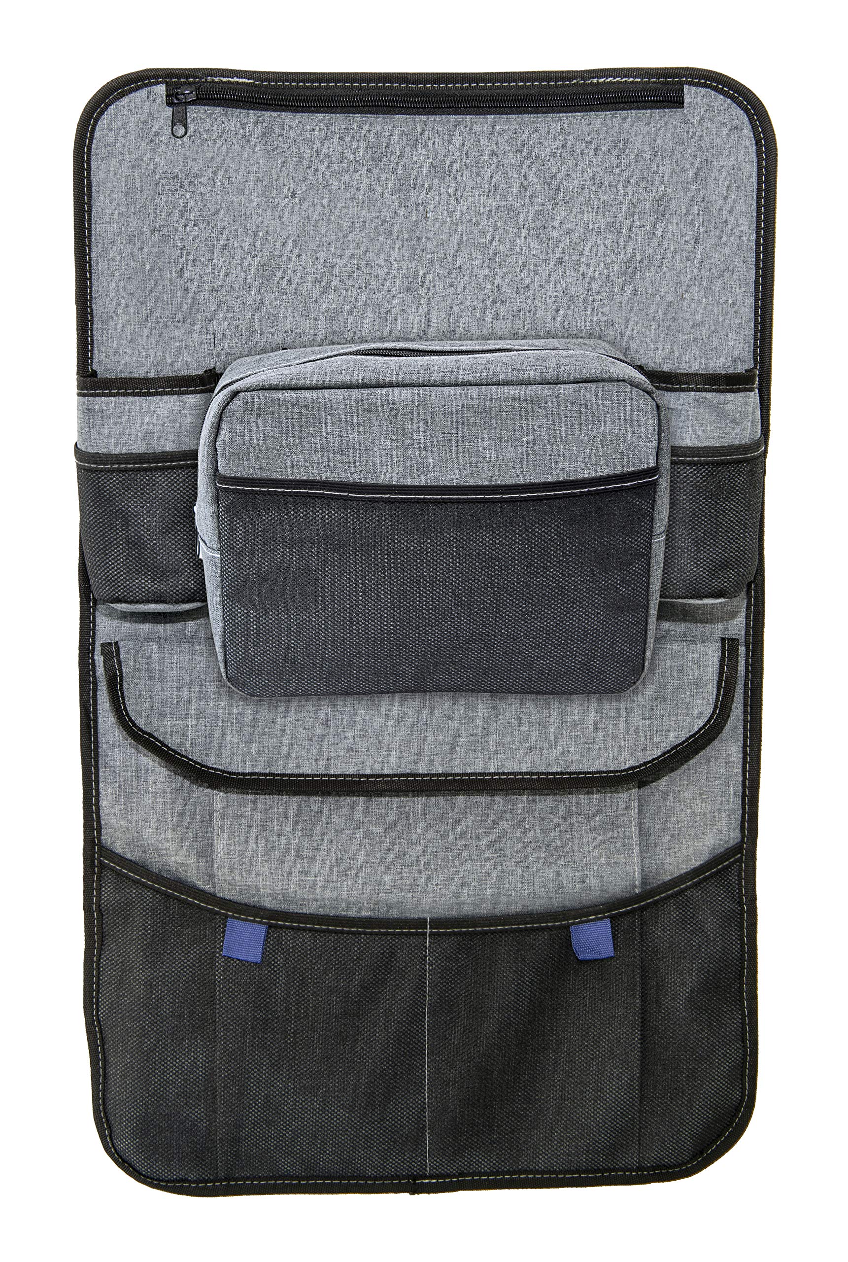Heavy Duty Back Seat Car Organizer | Sag Proof – Fits Cars & Trucks | Protects Backseat & iPad | Insulated & Removable Cooler Bag | Premium Stitching & Rich Color