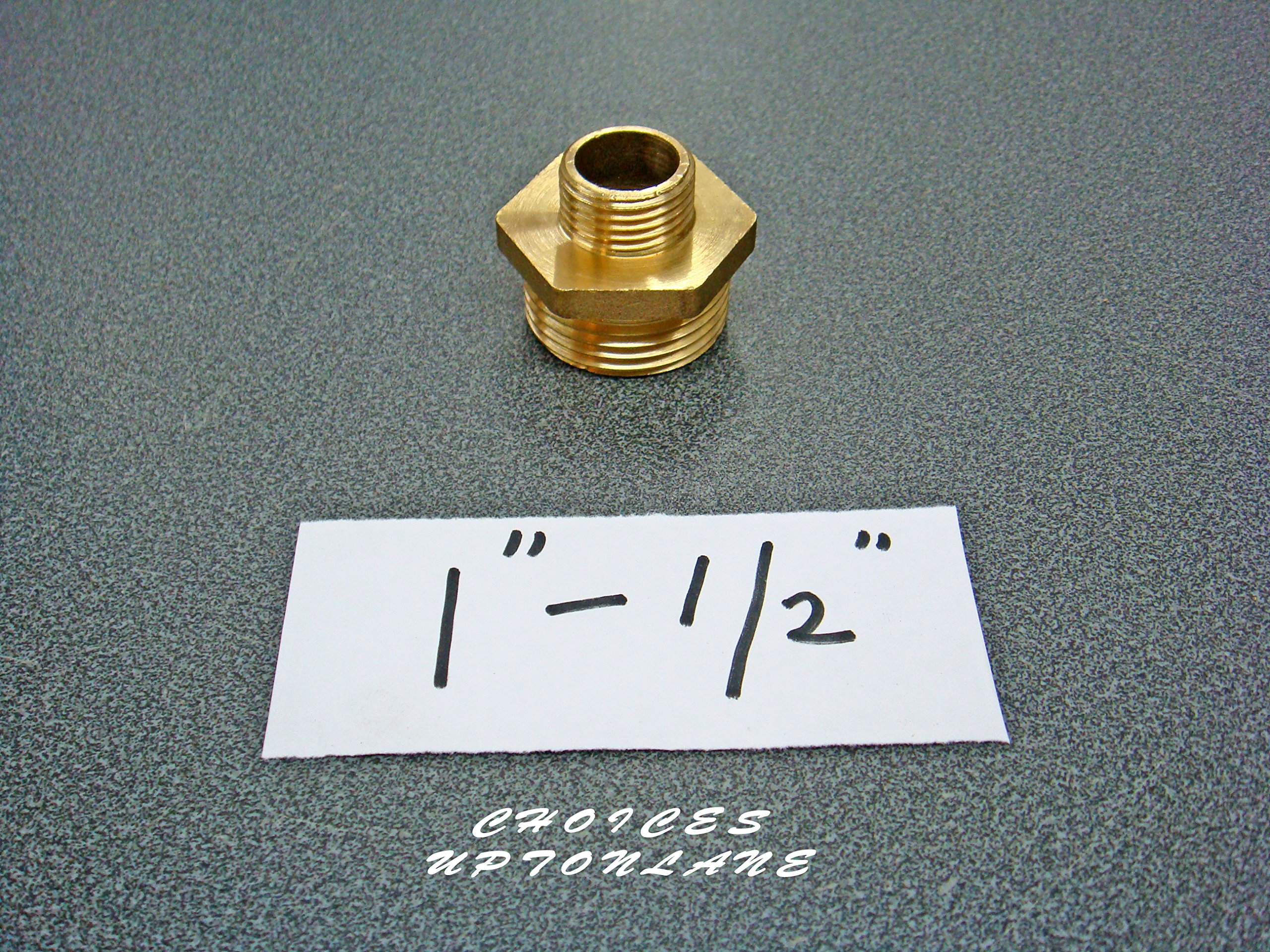 AK BRASS REDUCING HEXAGONAL NIPPLE MALE TO MALE BSP VARIOUS SIZES (REDUCING NIPPLE SIZE: 1" X 1/2")