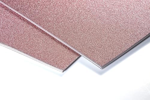 Miniatura 8 de TGXRZX Cartulina con purpurina, 20 hojas A4, 8.18 ozm (oro rosa) para caja de regalo, decoración de fiesta de cumpleaños