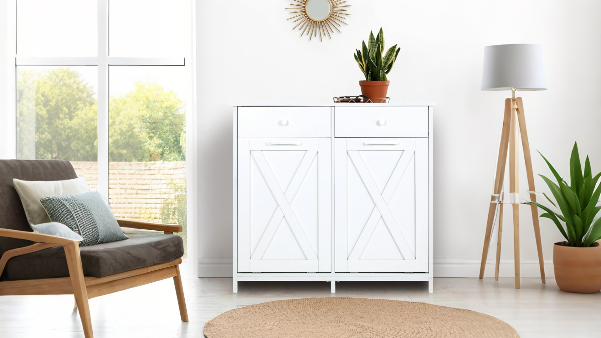 Amazon.com: MAMIZO Double Tilt Out Trash Cabinet 10 Gallon*2