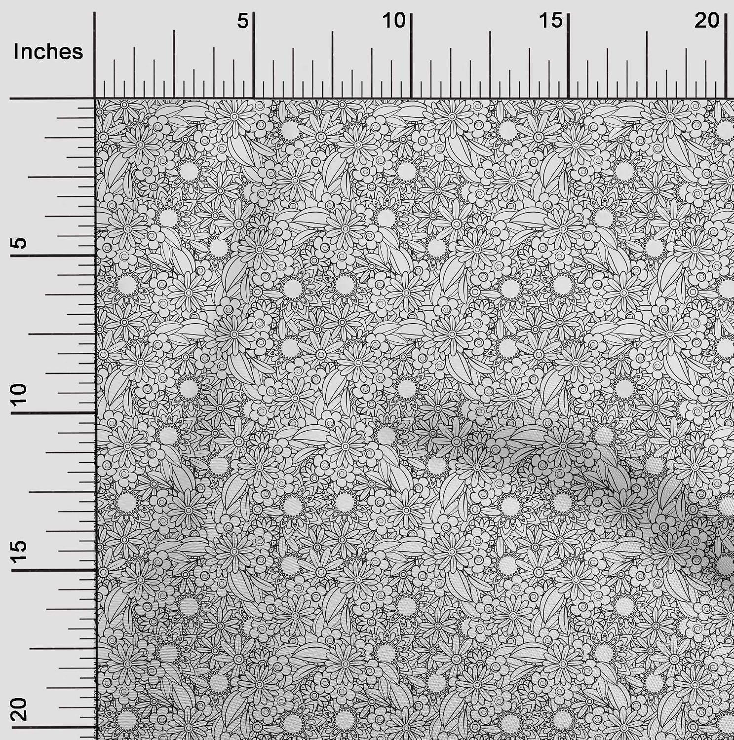 oneOone Cotton Flex Black Fabric Flower Artistic Sewing Fabric By The Yard Printed DIY Clothing Sewing Supplies 40 Inch Wide