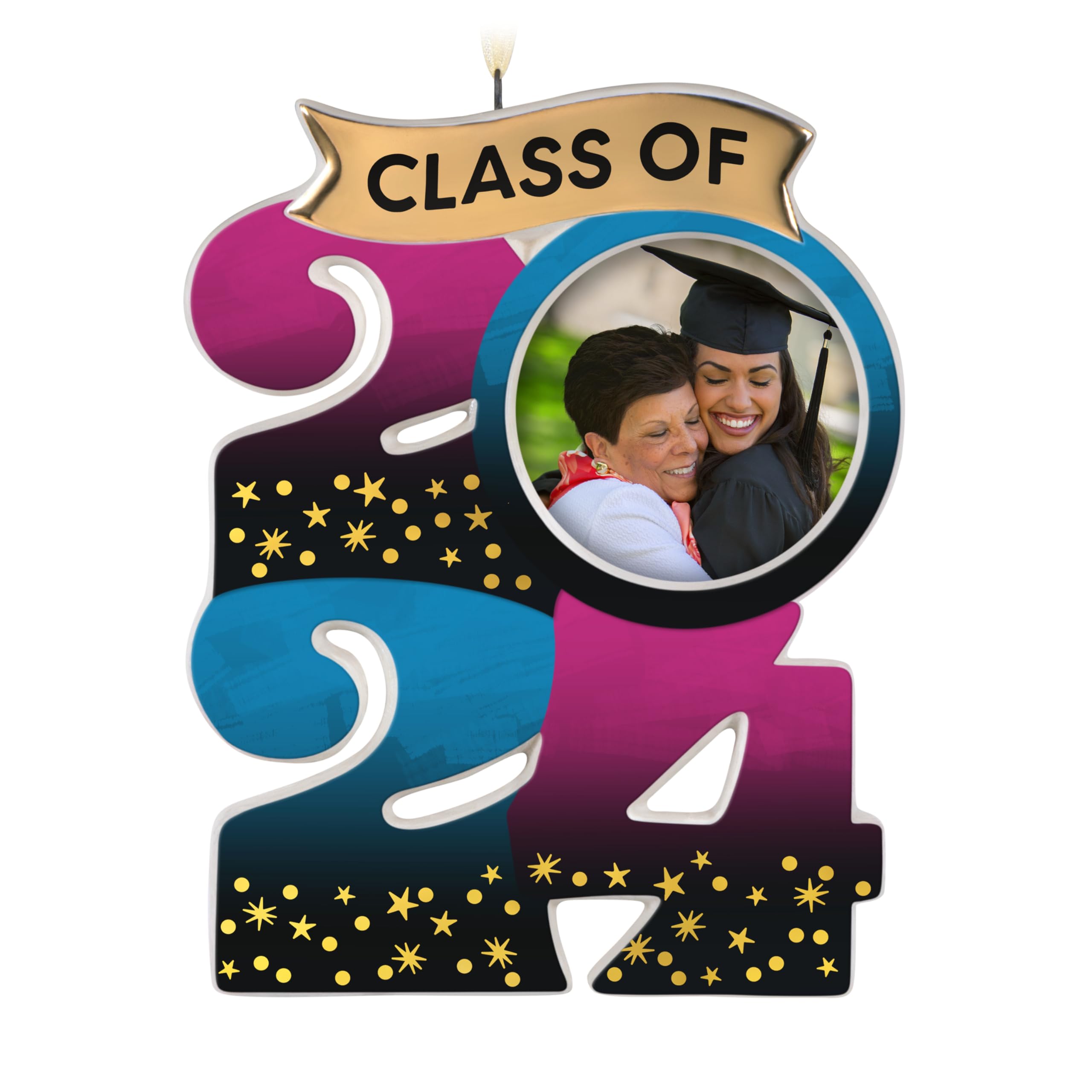 Hallmark Keepsake 2024 Congrats, Grad! Photo Frame Christmas Ornament 2024, Congrats, Grad! Photo Frame, Porcelain, Gift For Graduate