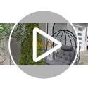 DWVO Egg Hanging Swing Chair with Stand Egg Chair Wicker Egg Chair with Cushions 330lbs for Patio, Bedroom, Garden and Balcony, Beige