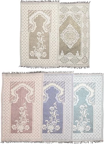 Miniatura 6 de Alfombra de oración musulmana otomana de estilo turco, diseño floral (una alfombra fina de oración)