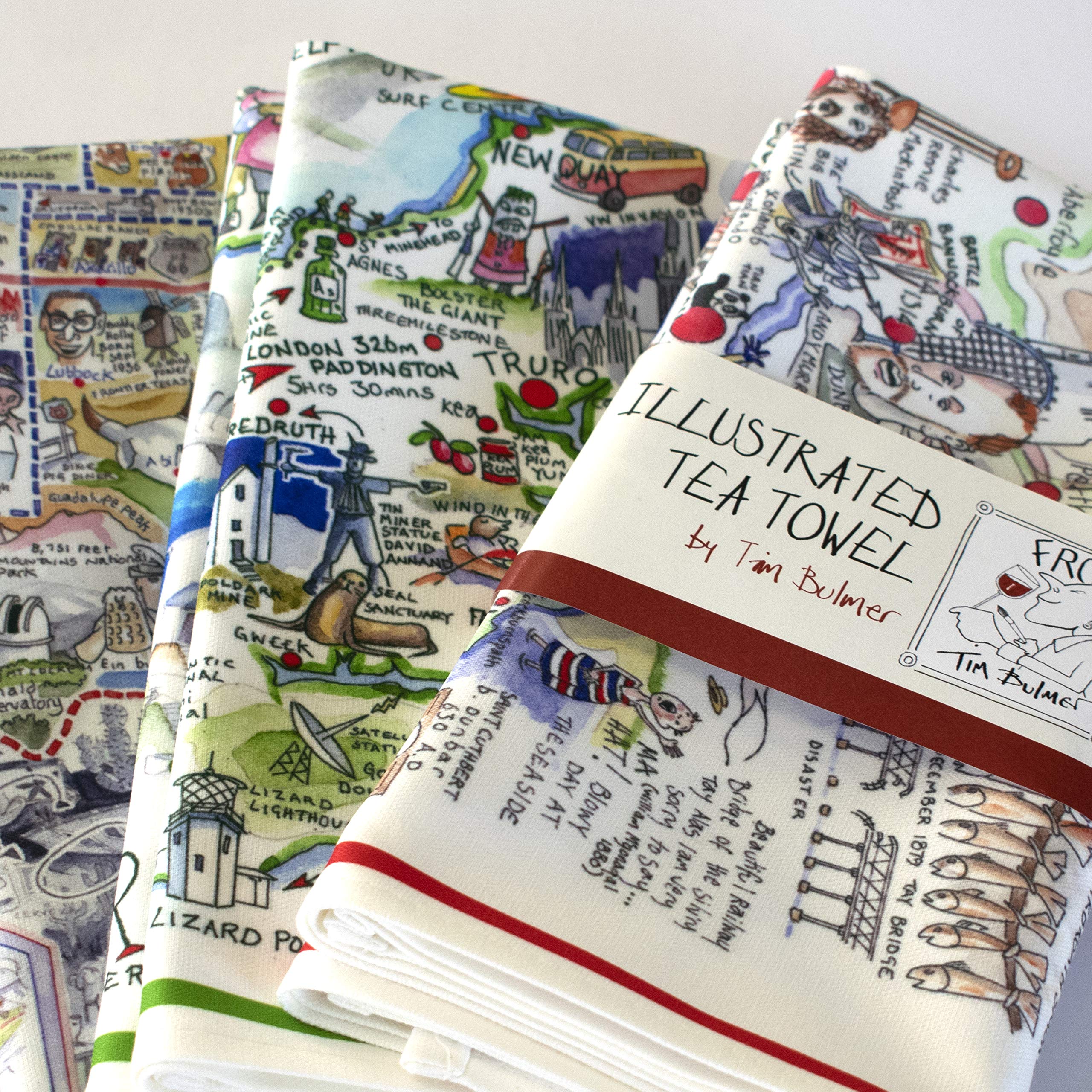 Map Marketing Tim Bulmer Illustrated Tea Towels (Northumberland)