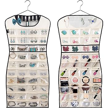 MISSLOzzkx Schmuck-Organizer, 2-seitig, 80 transparente Taschen & 7