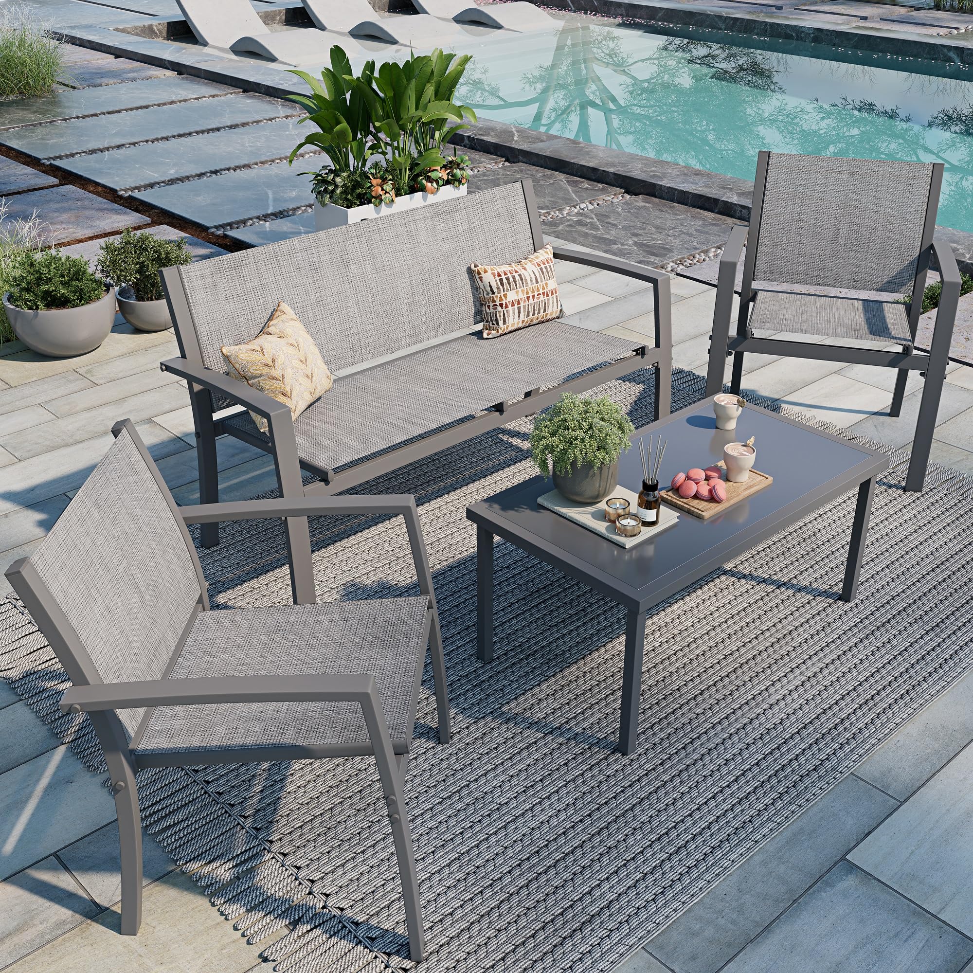 Shintenchi 4-Piece Textilene Set