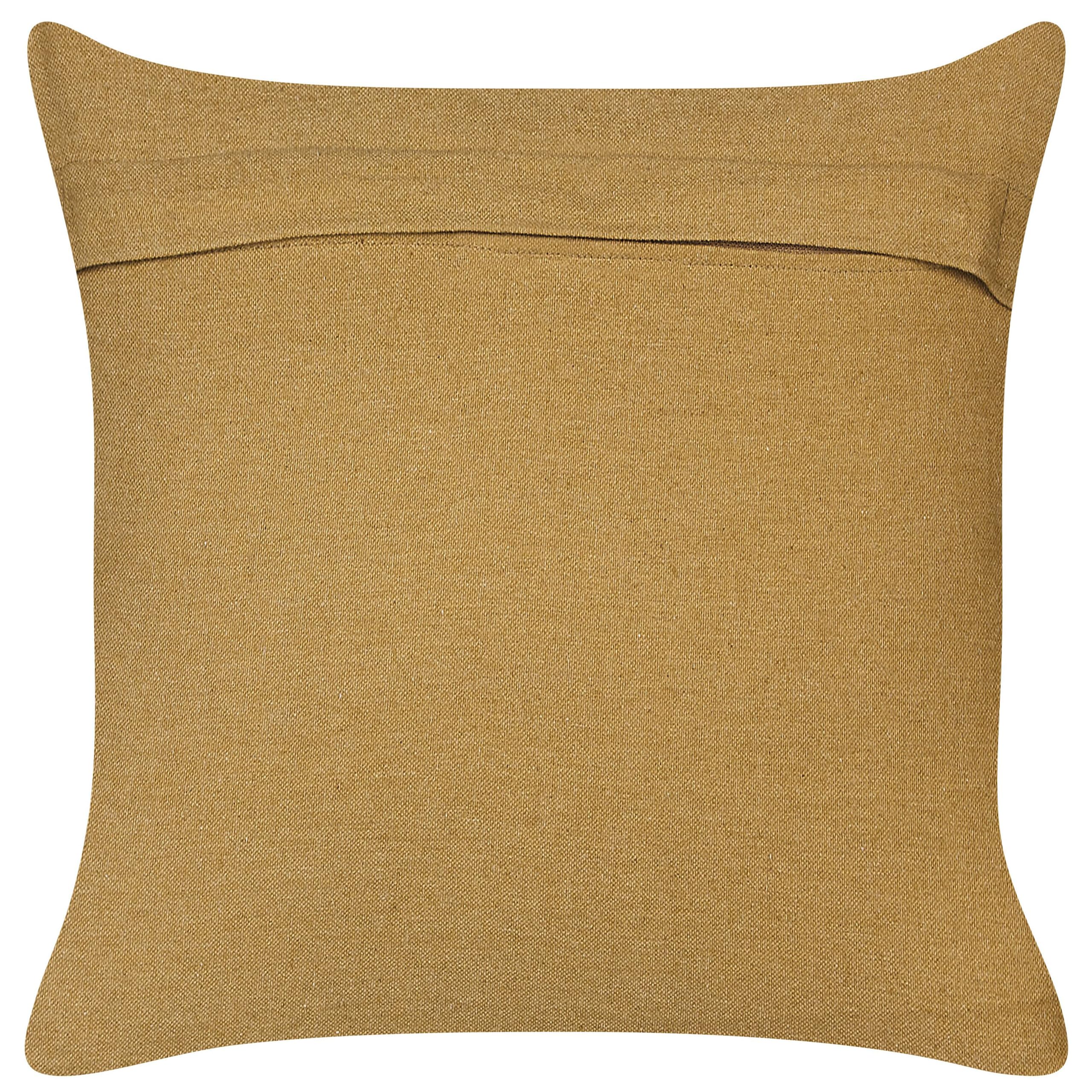 Beliani Kelim Dekokissen 2er Set Jute u. Wolle braun/bunt 45x45 cm orientalisch Arven