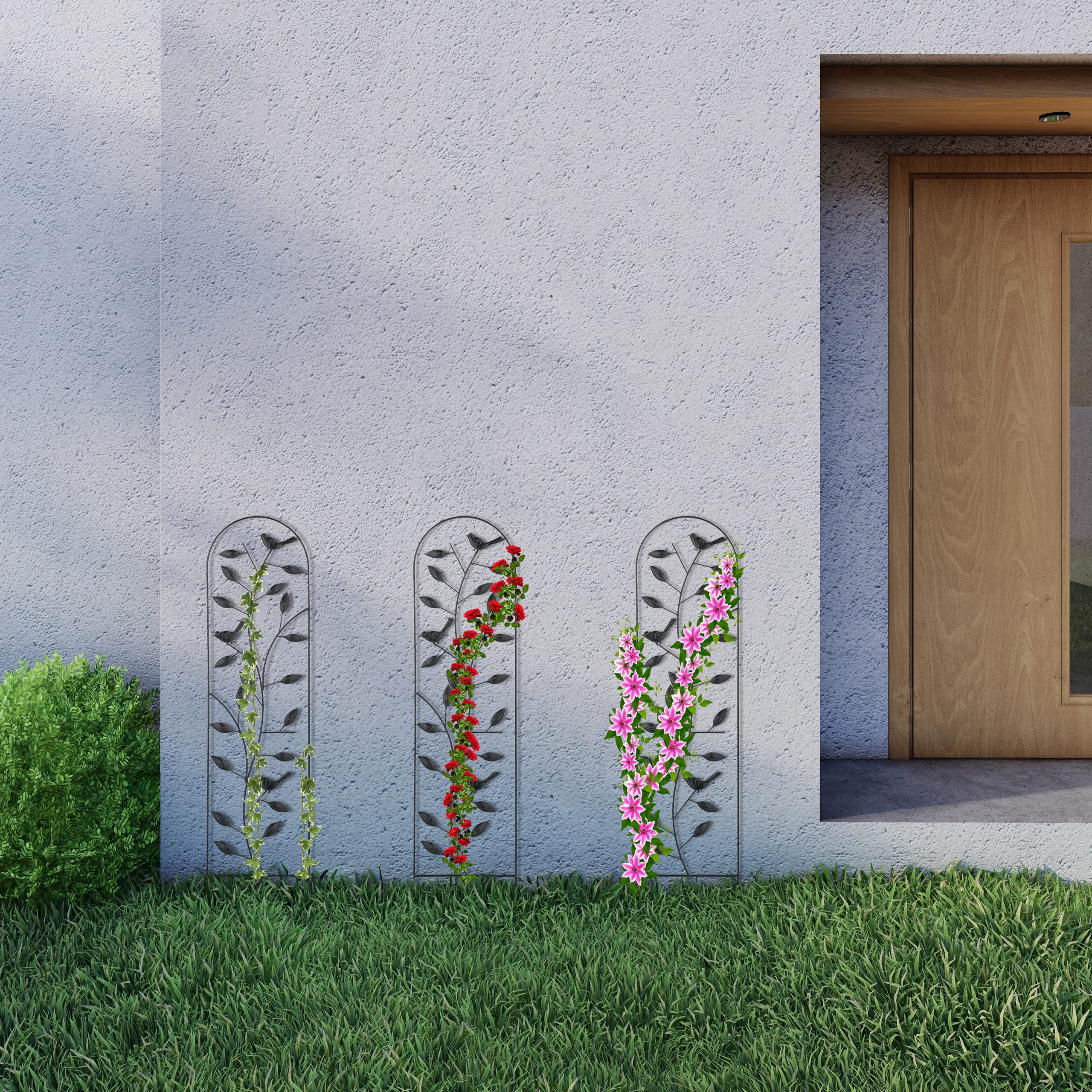 Tutores Para Plantas Relaxdays Enrejado Trepadoras Macetas, Metal