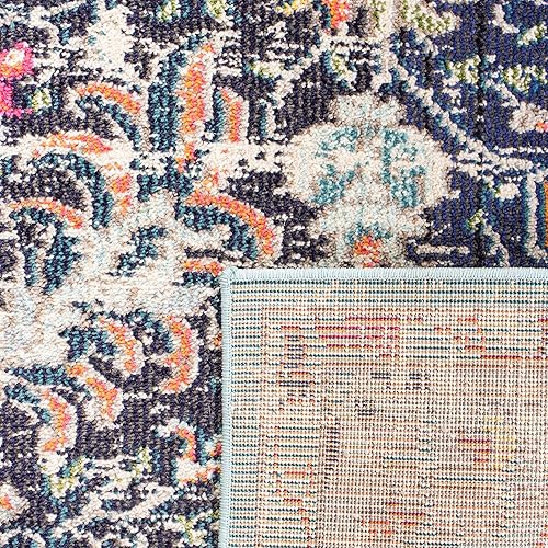 Miniatura 9 de SAFAVIEH Colección Madison MAD447Z - Tapete bohemio con medallón antiguo y elegante, no desprende pelusa, para la sala, dormitorio, comedor u