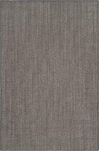 Miniatura 3 de MARTHA STEWART x Safavieh MSR9501F - Alfombra rústica de sisal y yute de 8 x 10 pies, color carbón