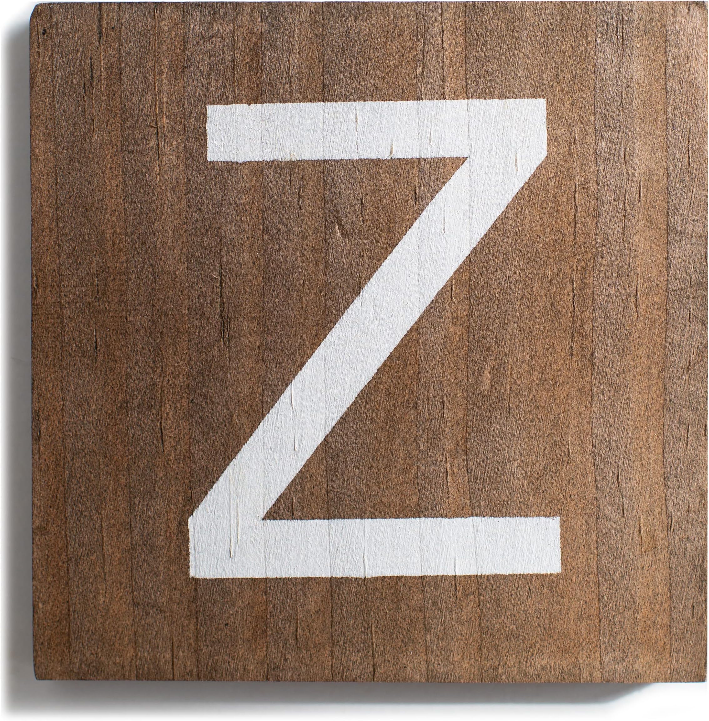 StilesLetter Tiles, Wooden Crossword Wall Letters for Living Room, Dining Room, Kitchen, or Bedroom, 3.5 Inch, Walnut, Letter Z