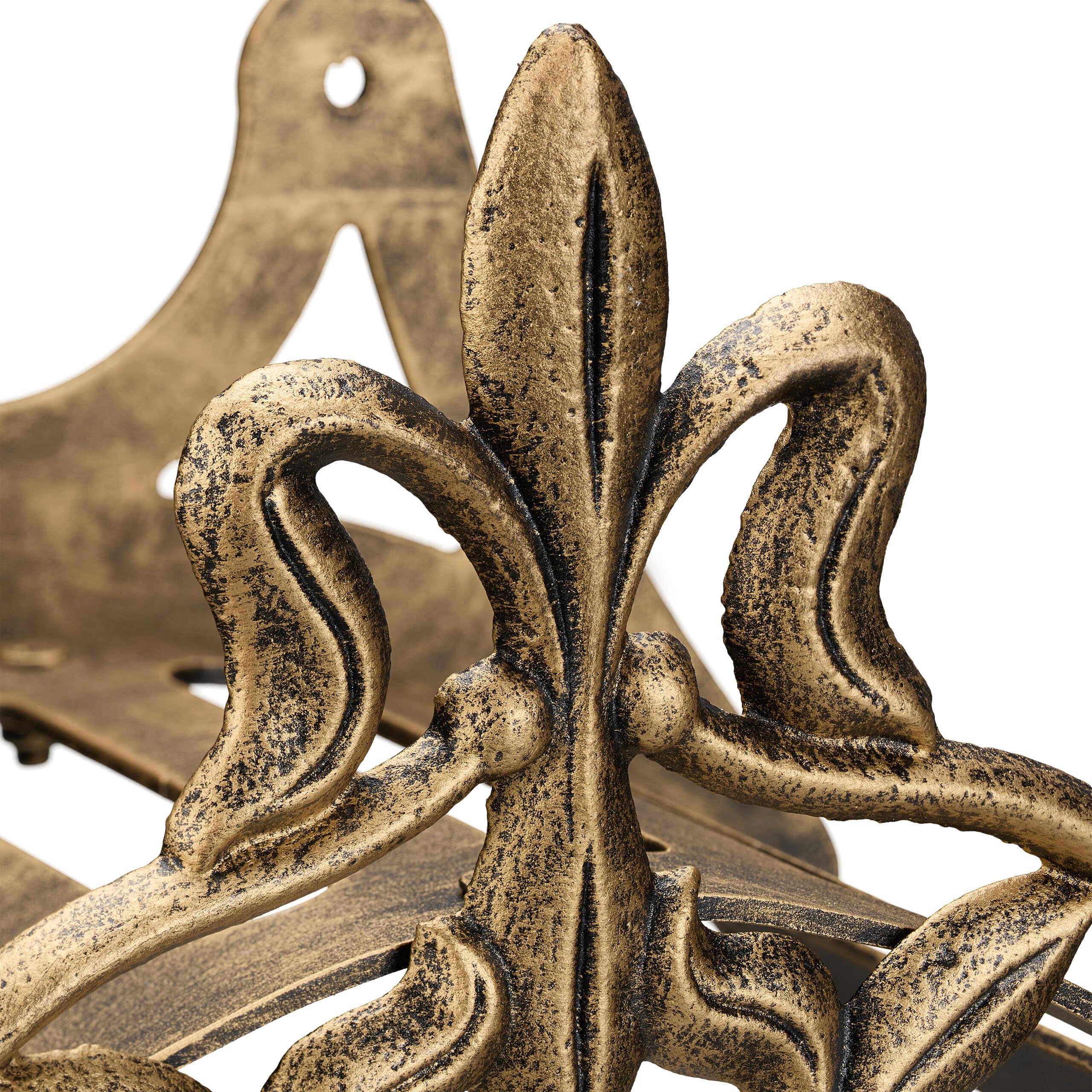 Relaxdays Support pour Le Tuyau d’arrosage, Fonte de Fer, Design Antique, H x L x P : env. 16 x 29 x 14 cm, Bronze