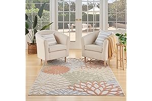 Nourison Aloha Ivory Indoor-Outdoor Area Rug 5x7