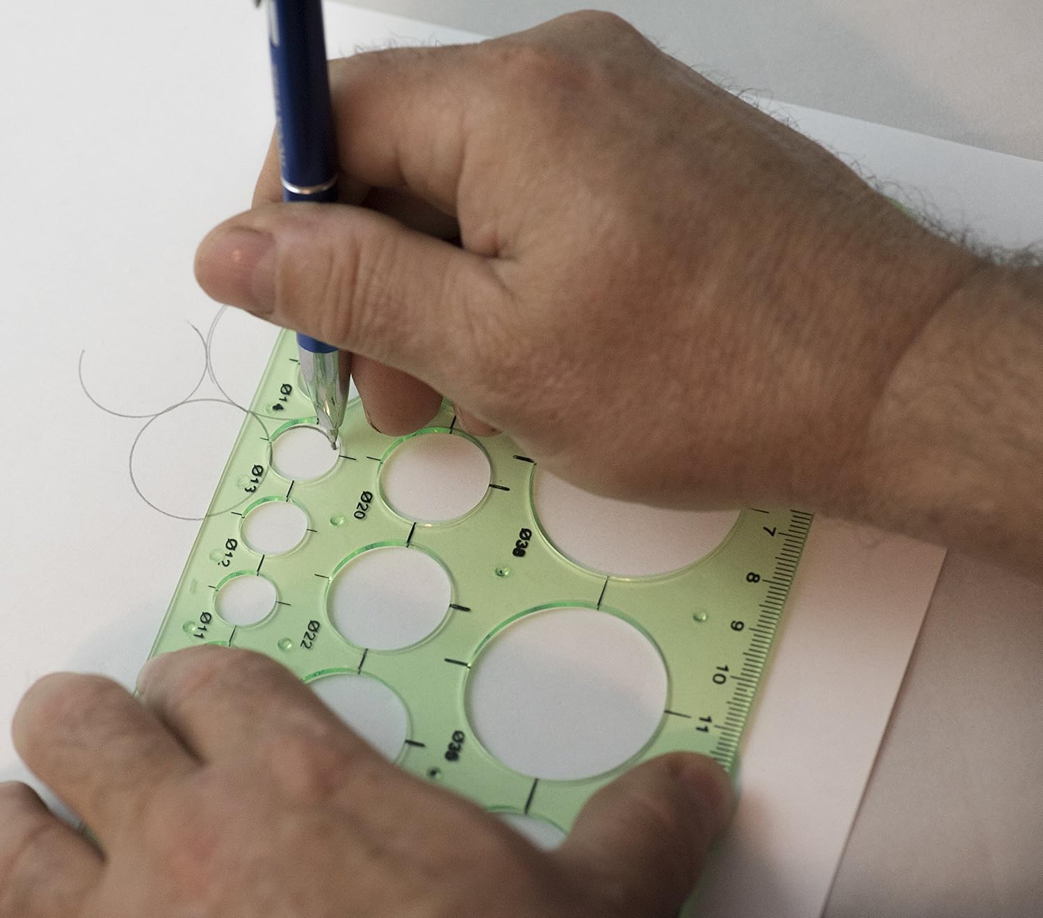 Professional Quality Small and Large Circle Templates Set with Erasing Shield for Drawing, Drafting and Creating by Rockwell Galleries - Circle Drawing Template for Office, Class or Personal Drawings : Arts, Crafts & Sewing