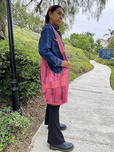 Miniatura 7 de Bolso bandolera bordado rosa de la paz y la salida del sol bolso Boho