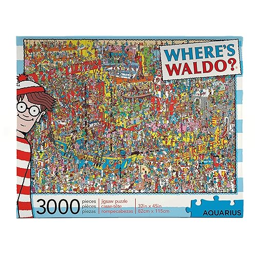 Acuario ¿Dónde está Waldo? (Rompecabezas de 3000 Piezas) - Artículo Oficial de Coleccionismo de ¿Dónde está Waldo? - Sin Deslumbramiento - Ajuste Preciso - 32 x 45 Pulgadas