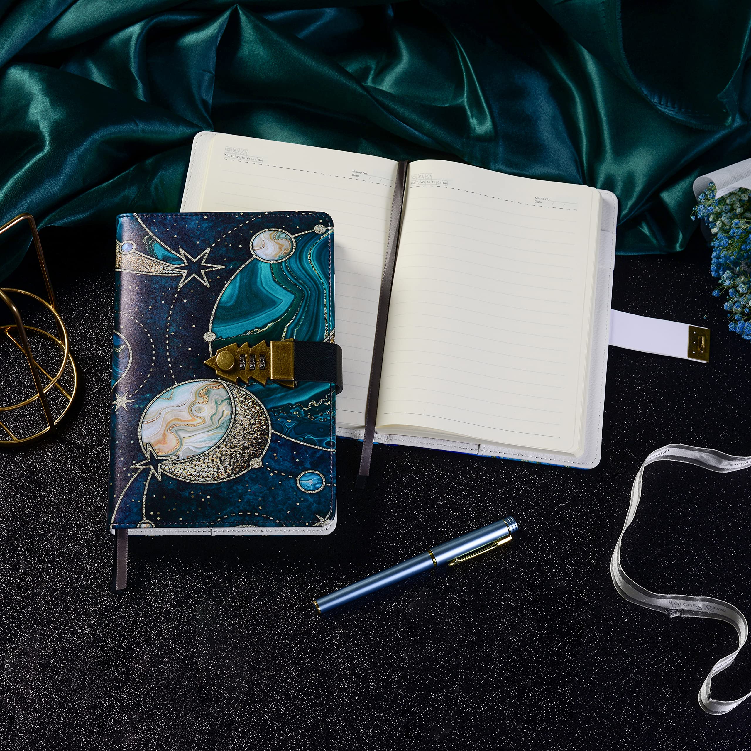 ZXHQ Diary with Lock for Girls and Women, Secret Lock Journal with