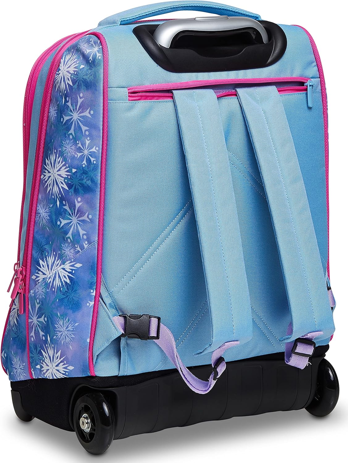 Seven Big Trolley Scuola Frozen, Azzurro, Elsa The Snow Queen, 2 in 1, Doppio Uso, Trolley Doppio Scomparto Con Spallacci Uso Zaino, Zaini Trolley, Scuola Viaggio, Bambina